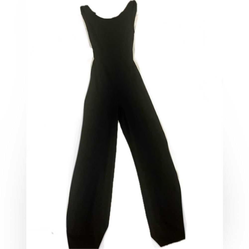 ANTISTAR Tank Black Jumpsuit Romper Jogger Pants Comfy Lounge Pocket Band Waist